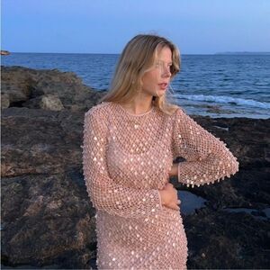 Zara Limited edition sequin knit dress Rare Find